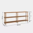 Kirjahylly, atlantinmänty, 150 cm leveä, helppo koota, kestävä - Kirjahyllyt - 8683342851985 - 6