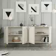 Konsoli - Huonekalut, Kerman Kultainen, 100% Melamiinipinnoitettu Lastulevy, 180x80x35 cm, 3 Pakettia, Helppo Koota - Lipastot ja senkit - 8684282640165 - 3