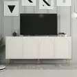 Konsoli - Huonekalut, Kerman Kultainen, 100% Melamiinipinnoitettu Lastulevy, 180x80x35 cm, 3 Pakettia, Helppo Koota - Lipastot ja senkit - 8684282640165 - 6