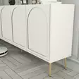 Konsoli - Huonekalut, Kerman Kultainen, 100% Melamiinipinnoitettu Lastulevy, 180x80x35 cm, 3 Pakettia, Helppo Koota - Lipastot ja senkit - 8684282640165 - 5