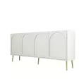 Konsoli - Huonekalut, Kerman Kultainen, 100% Melamiinipinnoitettu Lastulevy, 180x80x35 cm, 3 Pakettia, Helppo Koota - Lipastot ja senkit - 8684282640165 - 1