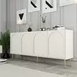 Konsoli - Huonekalut, Kerman Kultainen, 100% Melamiinipinnoitettu Lastulevy, 180x80x35 cm, 3 Pakettia, Helppo Koota - Lipastot ja senkit - 8684282640165 - 4