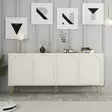Konsoli - Huonekalut, Kerman Kultainen, 100% Melamiinipinnoitettu Lastulevy, 180x80x35 cm, 3 Pakettia, Helppo Koota - Lipastot ja senkit - 8684282640165 - 2