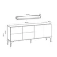 Konsoli, safiiritammi, 180 cm leveä, kestävä, monikäyttöinen - Lipastot ja senkit - 8682870917095 - 5