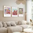 Koristeellinen kehystetty MDF-taulu (3 osaa), monivärinen, 50 x 70 cm (3 Pieces), tyylikäs, kestävä, näyttävä - Taulut ja kehykset - 8684282725435 - 3