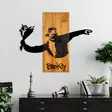 Koristeellinen puinen seinäkoriste, musta, 69 cm x 58 cm x 3 cm, kestävä, ainutlaatuinen - Koristeet, koriste-esineet - 8684282397465 - 2