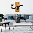 Koristeellinen puinen seinäkoriste, musta, 69 cm x 58 cm x 3 cm, kestävä, ainutlaatuinen - Koristeet, koriste-esineet - 8684282397465 - 5
