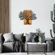 Koristeellinen puinen seinäkoriste, musta saksanpähkinä, 72 x 58 cm, kestävä, ajaton - Koristeet, koriste-esineet - 8682870971905 - 3