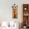 Koristeellinen Puinen Seinäkoriste, Pähkinä Musta, 100% Puu 3 cm, Metalli 1,5 mm, 45x86 cm, Helppo Asennus - Koristeet, koriste-esineet - 8683743841905 - 3