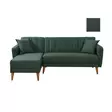 Kulmasohvasänky, tummanvihreä, Leveys: 225 cm Korkeus: 85 cm Syvyys: 150 cm, mukava, monikäyttöinen, kestävä - Sohvat - 8681875324075 - 6