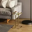 Kultainen 100% Metalli Sohvapöytä - Tyylikäs ja Kestävä, 30x52x30 cm, Valmiiksi Koottu, Ylellinen Sisustuselementti - Sohvapöydät - 8684282360605 - 2