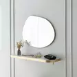 Kultainen Peili - Moderni ja Tyylikäs Sisustuselementti, 75x55 cm, 100% Melamiinipinnoitettu, Säädettävä ja Kestävä - Peilit - 8683743270255 - 6