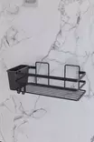 Kylpyhuoneen Järjestelijä, Musta, 100% Metalli, 27,5x8,5x8,5 cm, 2 kpl, Kestävä, Tyylikäs, Tilaa Säästävä - Kylpyhuonetarvikkeet - 8683742916185 - 3