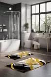 Kylpyhuonematto 2-osainen Setti - Monivärinen, 100% Polyesteri, 7mm Nukka, 600 gr/m², Koko 40x60cm ja 60x100cm - Kylpyhuonematot ja kosteantilan matot - 8684283195565 - 2