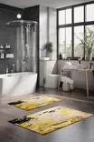 Kylpyhuonematto Setti 2-osainen, Monivärinen, 100% Polyesteri, 7 mm Nukka, 600 gr/m², Koko 40x60 cm ja 60x100 cm - Kylpyhuonematot ja kosteantilan matot - 8684283193295 - 2