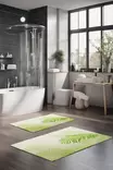 Kylpyhuonematto Setti 2-osainen, Monivärinen, 100% Polyesteri, 7mm Nukka, 600gr/m², Koko 40x60cm ja 60x100cm - Kylpyhuonematot ja kosteantilan matot - 8684283196005 - 2