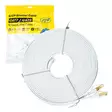 Litteä verkkokaapeli S/STP CAT8 PNI U8150W, 2 x RJ45, 4 paria johtoja, 28AWG, kupari, 40 Gbps, 2000 MHz, 15m, valkoinen - PNI tuotteet - 5949066538575 - 1