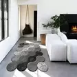 Matto (100 x 150), valkoinenharmaamusta, 100 x 150 cm, antibakteerinen, liukumaton - Suuret ja keskikokoiset matot - 8683742612865 - 2