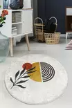 Matto (140 x 140), monivärinen, 140 x 140 cm, pehmeä, liukumaton - Suuret ja keskikokoiset matot - 8683743317165 - 1