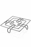 Metallinen Trivet Musta 22x22x2,5 cm - Tyylikäs ja Kestävä Keittiötarvike Suojaamaan Työtasoja Kuumilta Astioilta - Paistinpannut - 8683342788335 - 1