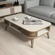 Moderni-Novelty Sohvapöytä, 100% Melamiinipinnoitettu Lastulevy, Kermanvärinen, 105x34,6x60 cm, 18 mm Paksuus - Sohvapöydät - 8681875207675 - 2