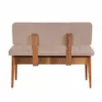 Moderni ja Rustiikkinen Bankki - 100% Melamiinipinnoitettu Lastulevy, 100% Sametti, Pähkinä Kivi, Sarvijalka, 110x85x40 cm - Lipastot ja senkit - 8682870773905 - 6
