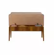 Moderni ja Rustiikkinen Bankki - 100% Melamiinipinnoitettu Lastulevy, 100% Sametti, Pähkinä Kivi, Sarvijalka, 110x85x40 cm - Lipastot ja senkit - 8682870773905 - 4