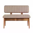 Moderni ja Rustiikkinen Bankki - 100% Melamiinipinnoitettu Lastulevy, 100% Sametti, Pähkinä Kivi, Sarvijalka, 110x85x40 cm - Lipastot ja senkit - 8682870773905 - 1