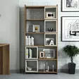 Moderni Kirjahylly, Pähkinä-Kerma, 100% Melamiinipinnoitettu, 80x170x22 cm, Siirrettävä Hylly, Seinään Kiinnitettävä - Kirjahyllyt - 8681875183405 - 4