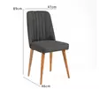 Moderni Skandinaavinen Tuoli - Atlantic Pine Anthracite - 100% Pellava - 18mm Melamiinipinnoitettu - Sarviapilajalat - Tuolit - 8681875790955 - 5