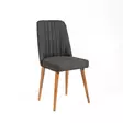 Moderni Skandinaavinen Tuoli - Atlantic Pine Anthracite - 100% Pellava - 18mm Melamiinipinnoitettu - Sarviapilajalat - Tuolit - 8681875790955 - 4