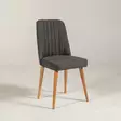 Moderni Skandinaavinen Tuoli - Atlantic Pine Anthracite - 100% Pellava - 18mm Melamiinipinnoitettu - Sarviapilajalat - Tuolit - 8681875790955 - 2