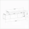 Moderni TV-taso, Anthracite, 192x53x37 cm, 100% Melamiinipinnoitettu, LED-valot, Useita Hyllyjä, PVC-reunanauha - TV-tasot - 8683342170505 - 11
