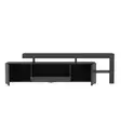 Moderni TV-taso, Anthracite, 192x53x37 cm, 100% Melamiinipinnoitettu, LED-valot, Useita Hyllyjä, PVC-reunanauha - TV-tasot - 8683342170505 - 9