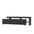 Moderni TV-taso, Anthracite, 192x53x37 cm, 100% Melamiinipinnoitettu, LED-valot, Useita Hyllyjä, PVC-reunanauha - TV-tasot - 8683342170505 - 8