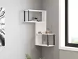 Moderni Valkoinen Seinä Hylly 84x52x20cm - 100% Melamiinipinnoitettu Lastulevy, Helppo Asennus, Tyylikäs Säilytysratkaisu - Seinähyllyt - 8683342397865 - 2