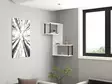 Moderni Valkoinen Seinä Hylly 84x52x20cm - 100% Melamiinipinnoitettu Lastulevy, Helppo Asennus, Tyylikäs Säilytysratkaisu - Seinähyllyt - 8683342397865 - 3