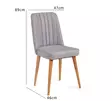 Moderni Velvet Tuoli - Atlantic Pine Soho - 100% Melamiini - Hornbeam Jalat - 47x89x46 cm - Ylellinen Mukavuus - Tuolit - 8681875791075 - 4