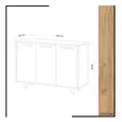 Monikäyttöinen Kaappi - Huonekalut, Tammi Valkoinen, 100% Melamiinipinnoitettu, 100x82x35 cm, 4 Vetolaatikkoa, Seinäkiinnitys - Kaapit ja lipastot - 8681875179125 - 4