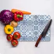 Monivärinen 100% Karkaistu Lasi Leikkuulauta 20x30 cm - Antibakteerinen, Helppo Puhdistaa, Liukumaton Silikonijalat - Keittiötyövälineet - 8684283725175 - 2