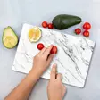 Monivärinen 100% Temperoitu Lasi Leikkuulauta 20x30 cm - Antibakteerinen, Helppo Puhdistaa, Liukumaton Silikonijalat - Keittiötyövälineet - 8684283728565 - 2