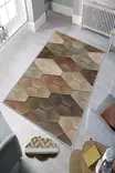 Monivärinen 50x80 cm Antibakteerinen 3D Digitaalipainettu Polyesterimatto - Konepestävä, Liukumaton PVC-pohja - Pienet matot ja käytävämatot - 8682870602595 - 2