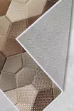Monivärinen 50x80 cm Antibakteerinen 3D Digitaalipainettu Polyesterimatto - Konepestävä, Liukumaton PVC-pohja - Pienet matot ja käytävämatot - 8682870602595 - 5