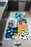 Monivärinen 50x80 cm Matto - 100% Polyesteri, 3D Digitaalinen Painatus, Konepestävä, Liukumaton Alapuoli - Pienet matot ja käytävämatot - 8683342300285 - 1