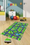 Monivärinen 60x100 cm Konepestävä Antibakteerinen 3D Digitaalipainettu Polyesterimatto Liukumaton 8 mm Nukka - Pienet matot ja käytävämatot - 8682870637245 - 2