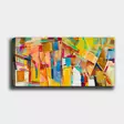 Monivärinen Koristeellinen Canvas-taulu 50x120 cm - 100% Puukehys, 3 cm Paksuus - Tyylikäs Seinäsisustus - Taulut ja kehykset - 8682870429635 - 2