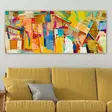 Monivärinen Koristeellinen Canvas-taulu 50x120 cm - 100% Puukehys, 3 cm Paksuus - Tyylikäs Seinäsisustus - Taulut ja kehykset - 8682870429635 - 1