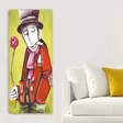 Monivärinen Koristeellinen Canvas-taulu 50x120 cm - 100% Puukehys, 3 cm Paksuus - Tyylikäs Seinäsisustus - Taulut ja kehykset - 8682870436565 - 1