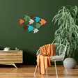 Monivärinen Koristeellinen Metalli Seinäkoriste 83x58x8 cm - Käsinmaalattu Taideteos 100% Metallia - Koristeet, koriste-esineet - 8683342852715 - 2