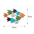Monivärinen Koristeellinen Metalli Seinäkoriste 83x58x8 cm - Käsinmaalattu Taideteos 100% Metallia - Koristeet, koriste-esineet - 8683342852715 - 7
